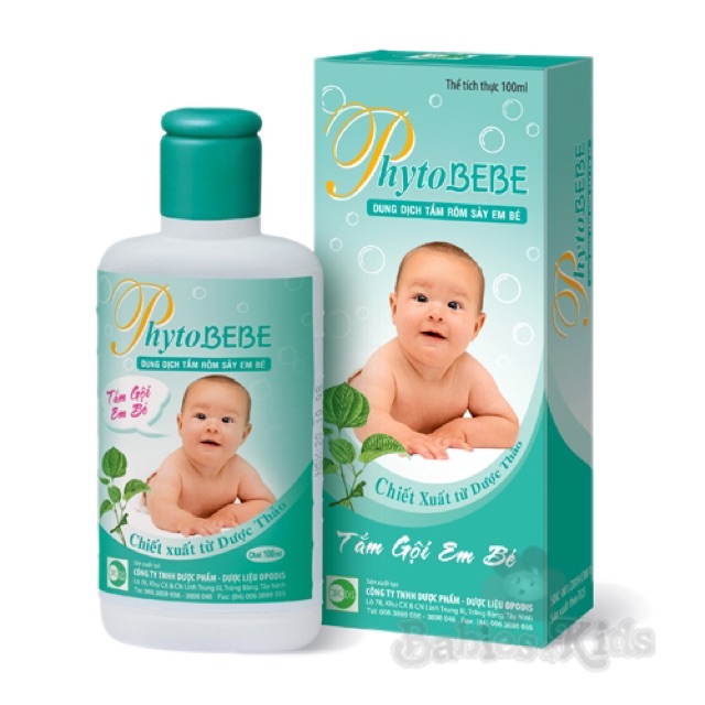 Dung dịch tắm rôm sảy em bé Phytobebe 250ml