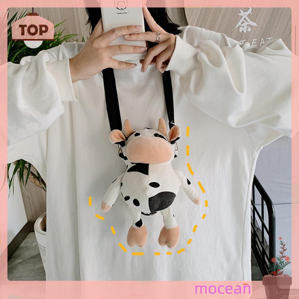 Túi Đeo Chéo Hình Chú Bò Sữa Dễ Thương Cho Nữ