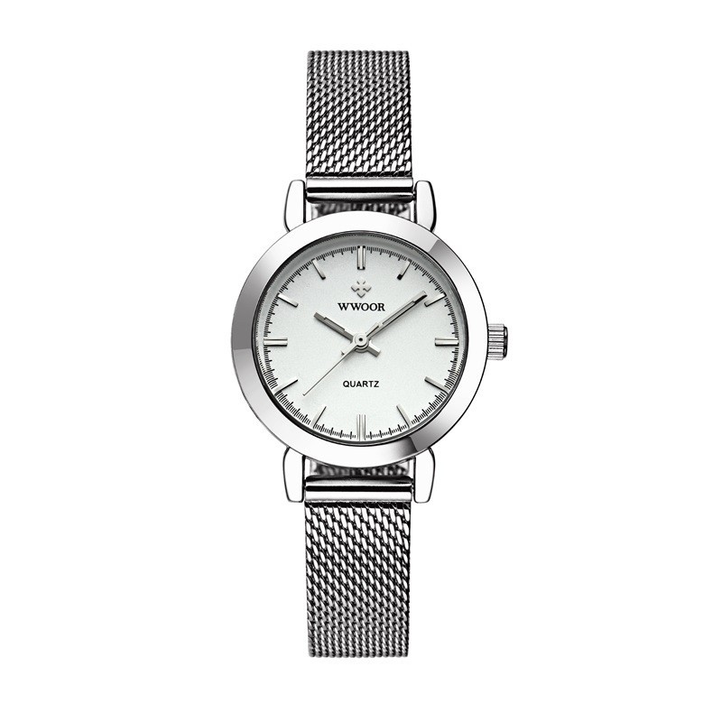 ĐỒNG HỒ NỮ WWOOR 8823 MẶT TRÒN,DÂY THÉP CAO CẤP KHÔNG GỈ (4 MÀU LỰA CHỌN) Bán lẻ giá sỉ