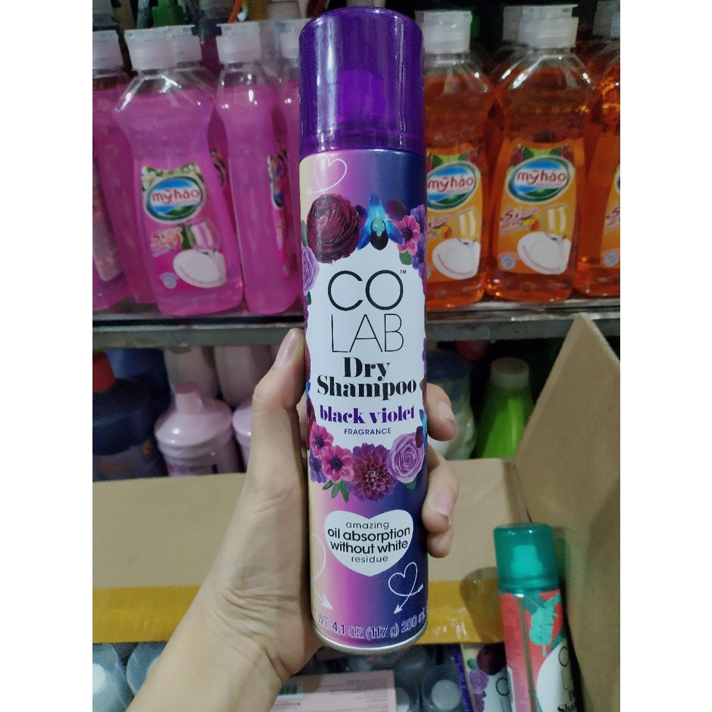 Dầu gội khô COLAB chai 200ml hương Black Violet