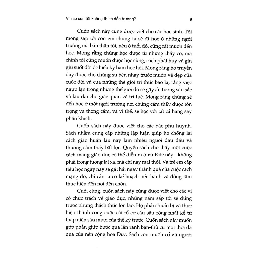 Sách - Vì Sao Con Tôi Không Thích Đến Trường?
