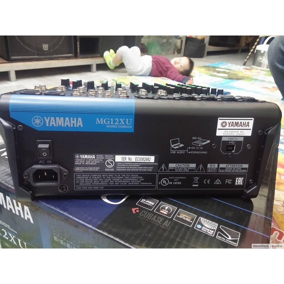 Mixer yamaha MG12XU hàng loại 1, Bộ trộn âm thanh yamaha mg12xu có đèn báo tín hiệu - Cổng USB thu âm
