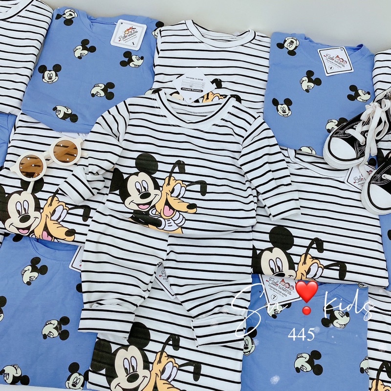 Bộ quần áo thu đông cho bé- Bộ micky dài tay cho bé trai, bé gái K032
