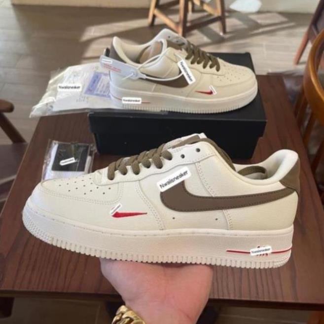 Giày thể thao Nike_AF1 vệt nâu, Giày sneaker Air Force 1 Low White Brown nam nữ cực chất dễ phối đồ 2022 | BigBuy360 - bigbuy360.vn