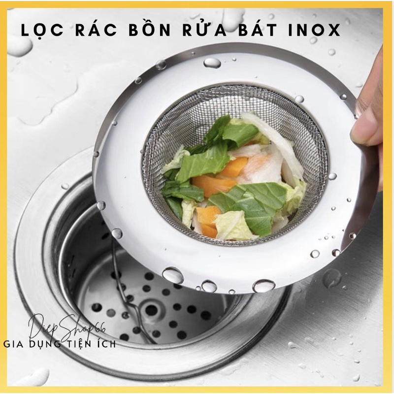 Lọc rác bồn rửa bát ❤️SALE❤️Lọc rác loại tròn -Khay lọc rác -Lọc inox bồn rửa chén loại tròn  tiện lợi dễ sử dụng 00