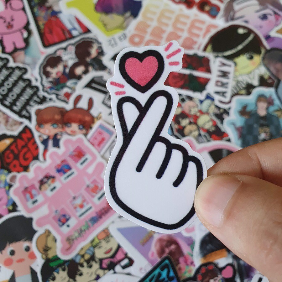 Set hình dán BTS Kpop sticker siêu hot sticker pvc chống nước cao cấp, không bay màu