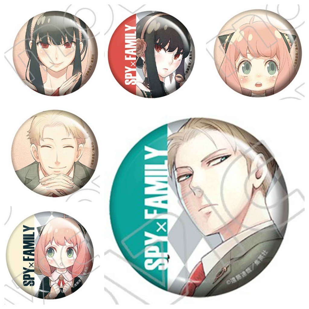 Huy hiệu IN HÌNH Spy x Family Gia đình điệp viên anime chibi dễ thương tiện lợi