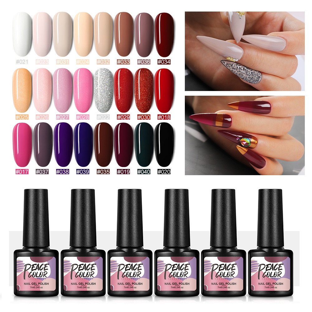 Gel Sơn Móng 7ml Không Cồn 40 Màu Thời Trang (01-20)