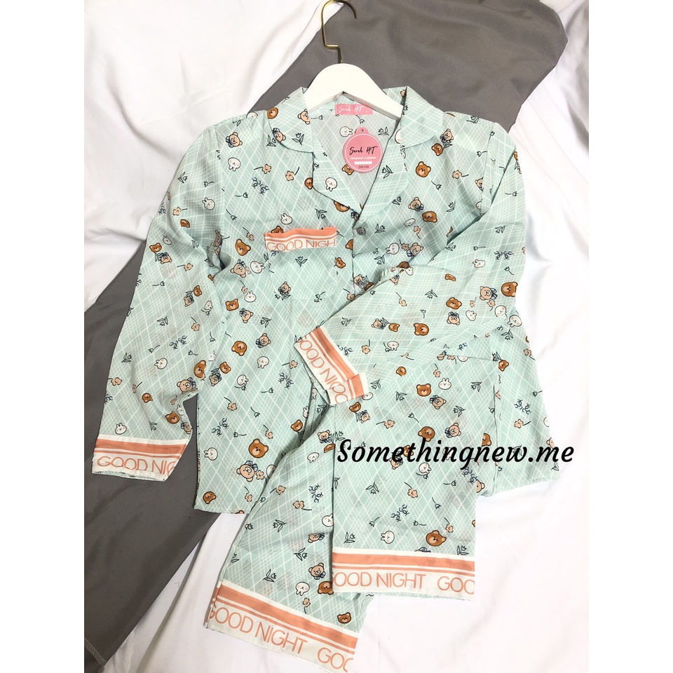 Pijama dài tay lụa SAM, HNT