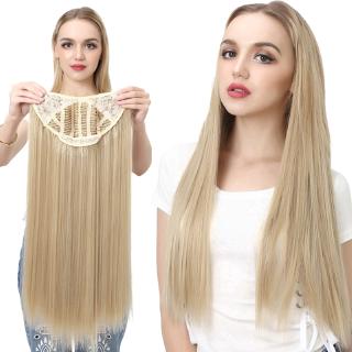 Tóc giả WIGSIN dài thẳng bằng sợi tổng hợp gắn vùng chữ U tiện lợi
