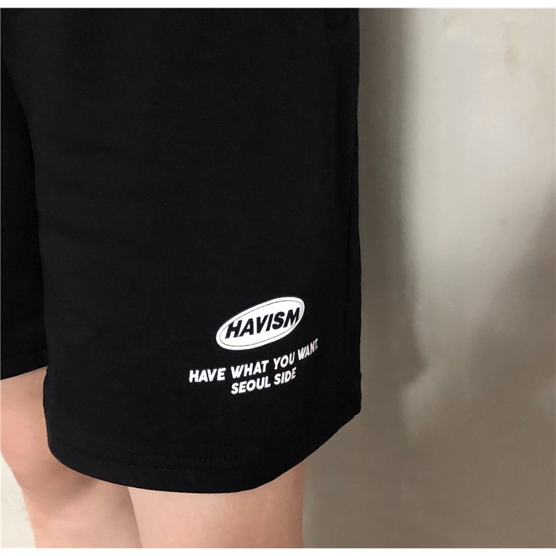 Quần short thun nam nữ mặc nhà, đi chơi, quần sooc unisex ống rộng QS34