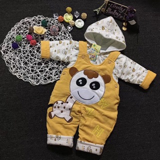 Com bo yếm nhung cho bé