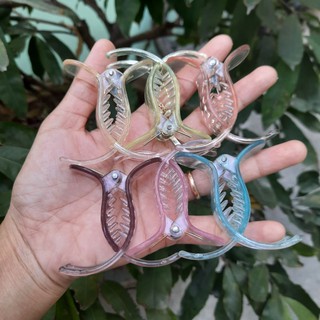 Kẹp tóc 3 răng đầu bầu màu trong (màu ngẫu nhiên)