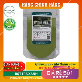 Bột trà xanh 💕FREESHIP💕 Bột đắp mặt nguyên chất chống lão hóa da, trắng mịn- mỹ phẩm Handmade
