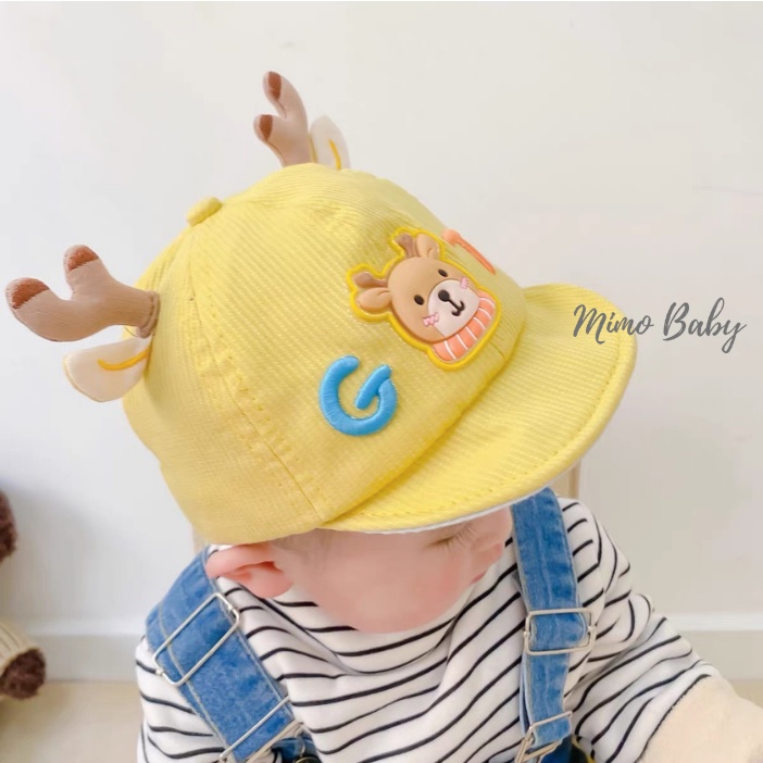 Mũ nón lưỡi trai gắn sừng tuần lộc dễ thương cho bé MH117 Mimo Baby