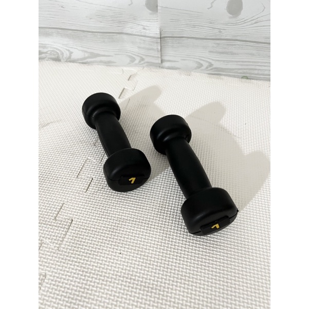 Bộ 2 tạ tay cao su đen 1kg