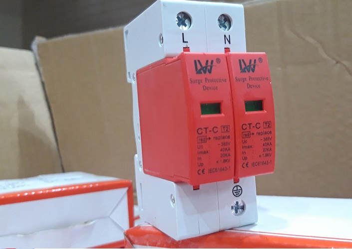Bộ bảo vệ chống sét AC 385V 2P 40KA LW chống sét lan truyền bảo vệ hệ thống điện