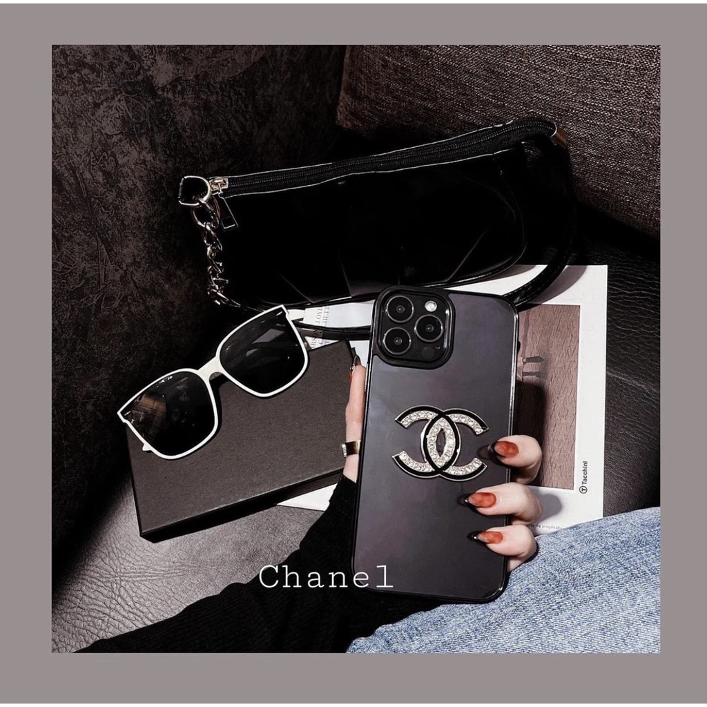 Ốp iphone nhựa cứng đính đá 7/7plus/8/8plus/x/xr/xs/11/12/pro/max/plus/promax - Chồn Case - P22