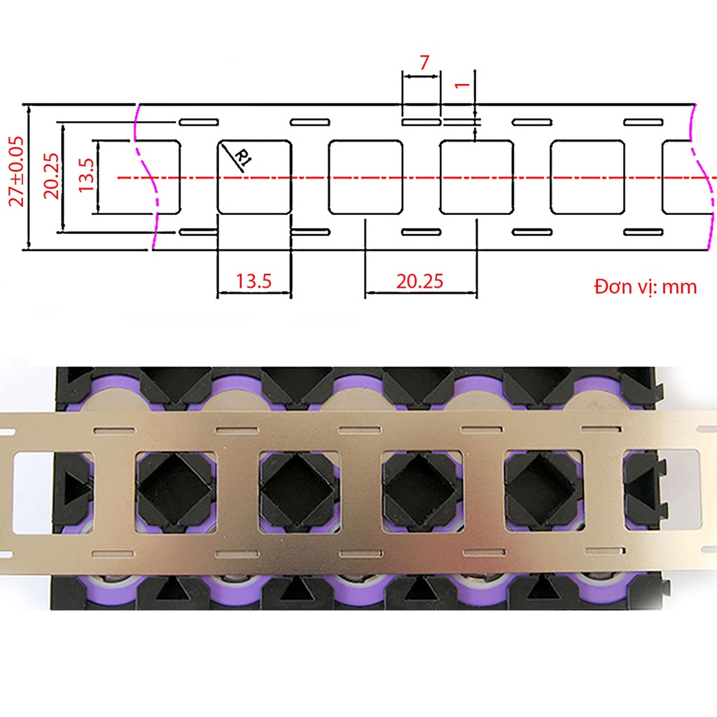 Cuộn 10 mét kẽm hàn cell pin đôi 0.15 x 27mm