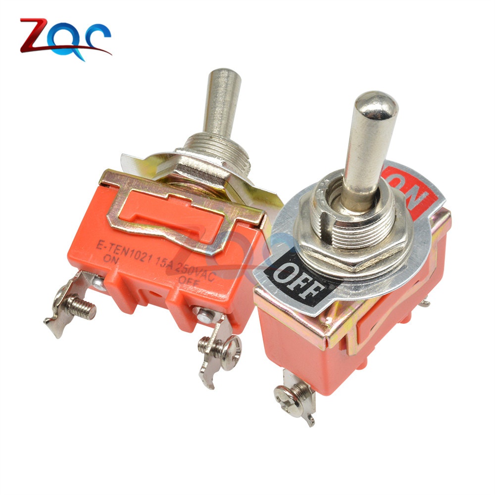 Công Tắc Tự Động Mini AC 250V 15A 2 Pin DPDT On/Off 2 Vị Trí E-TEN1021 1322 1321 1221 1122 1121