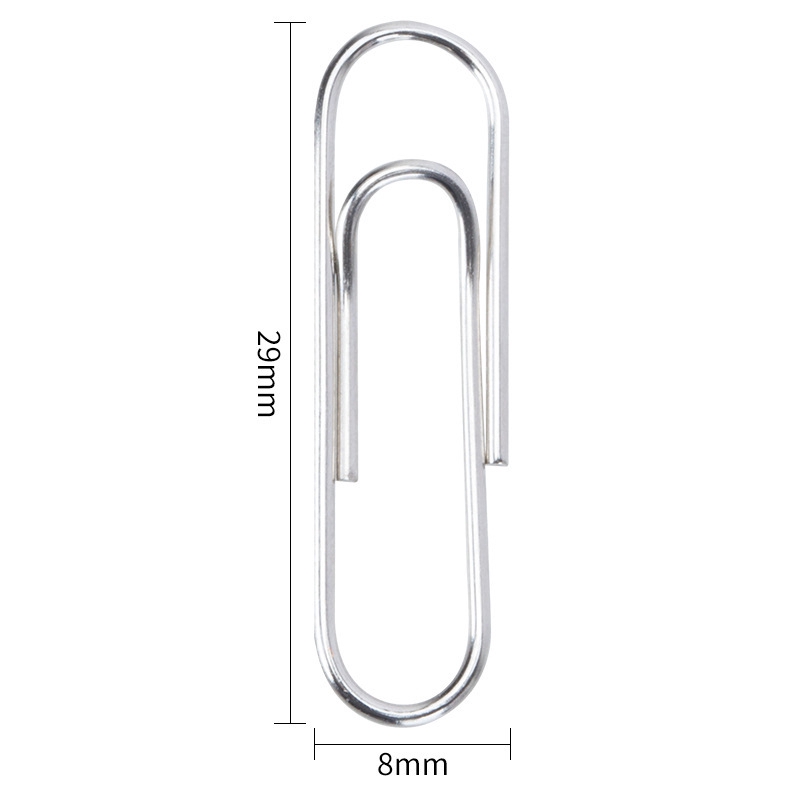 Bộ 50 Kẹp Giấy Bằng Thép Bạc Chống Gỉ / Bền Bỉ (Không Bao Gồm Hộp) 29mm Dùng Trong Văn Phòng / Trường Học