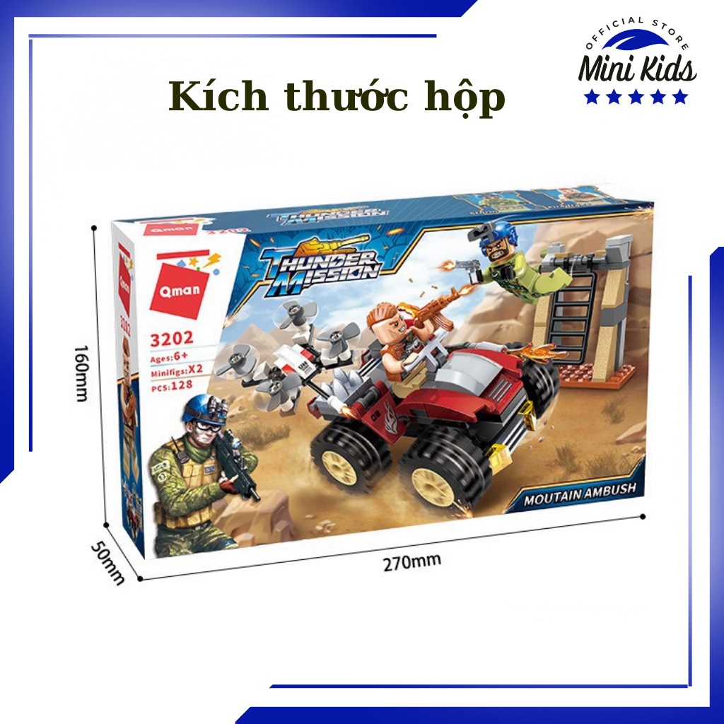 Lego đồ chơi xếp hình QMAN 3202 &quot; Mai Phục Trên Núi &quot; - dành cho bé &gt; 6t [HÀNG CHÍNH HÃNG] - Đồ Chơi MiniKids.