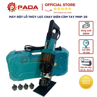Máy đột lỗ thủy lực chạy điện cầm tay mhp-20-đột tôn dày 6mm-công suất 900w-kèm sẵn 5 khuôn đột