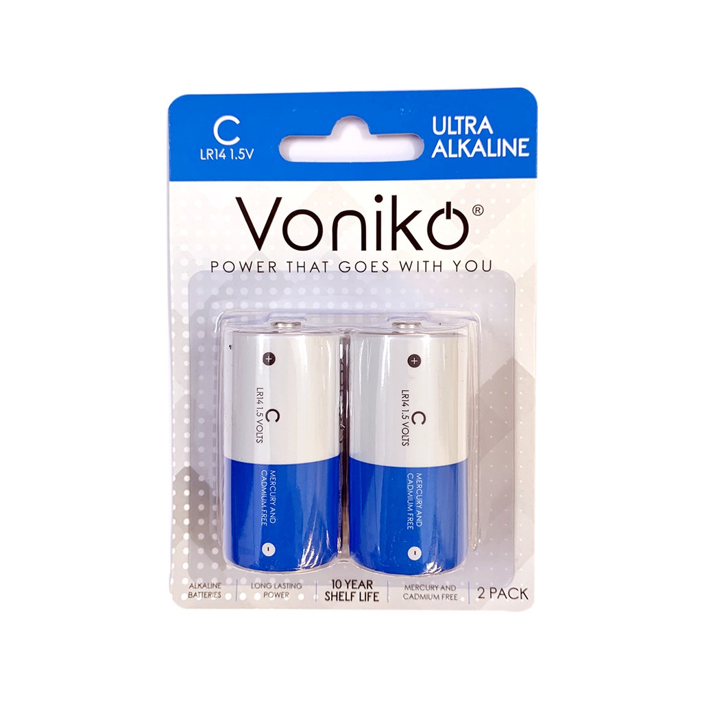 PIN VONIKO USA ULTRA ALKALINE C 1.5V LR14/2B VỈ 2 VIÊN