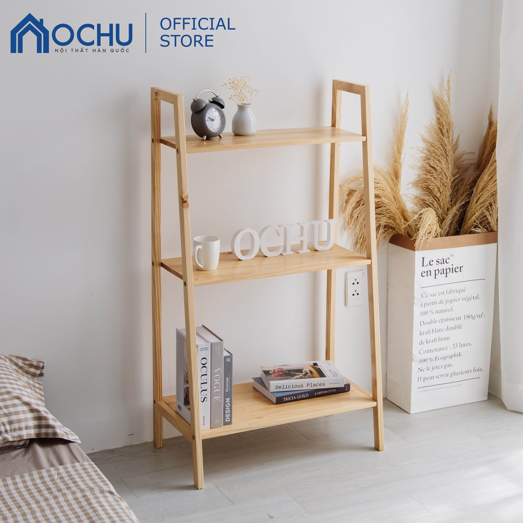Kệ Sách 3 Tầng Khung Gỗ OCHU - A Book 3F - Natural | BigBuy360 - bigbuy360.vn