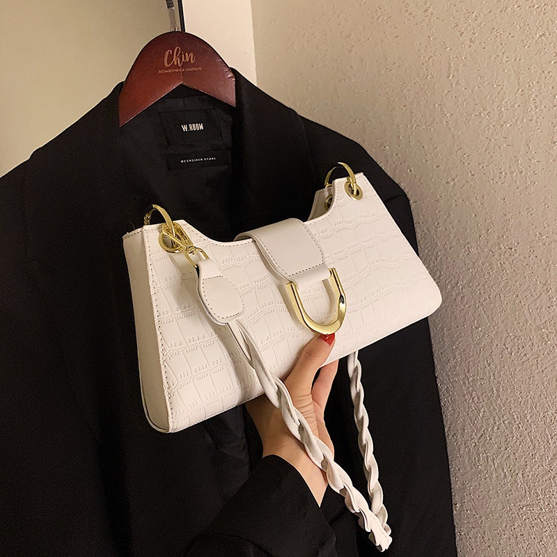 Túi Đeo Vai Họa Tiết Da Cá Sấu Thời Trang Mùa Hè Pháp Cho Nữ 2021