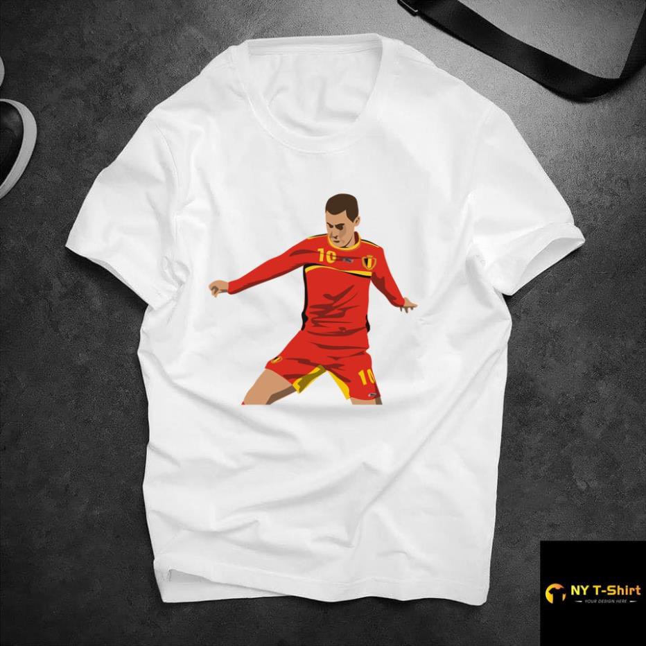 [Freeship] Áo Thun In Hình Eden Hazard Mã 04 - Áo In Hình Cầu Thủ Bóng Đá