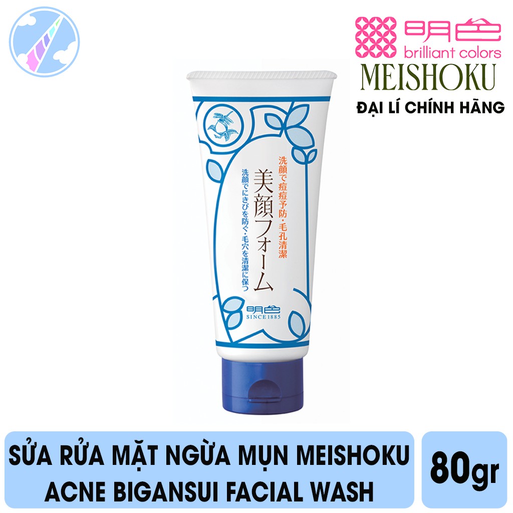 Sữa Rửa Mặt Ngừa Mụn Meishoku Acne Bigansui Facial Wash 80G