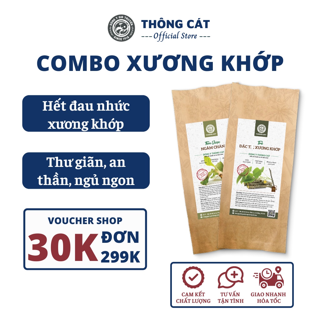 Combo xương khớp tăng cường sức khỏe Đông y gia truyền Thông Cát HCM - Xương khớp chắc khỏe cả nhà cùng vui