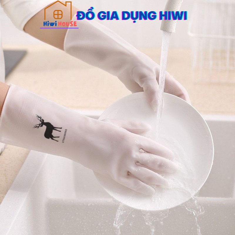 Găng tay cao su con hươu siêu bền dai chống ăn mòn bảo vệ đôi tay của bạn