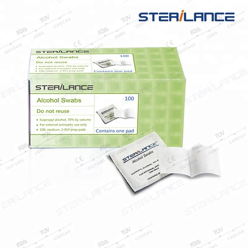 Hộp 100 bông tẩm cồn sát khuẩn, sát trùng