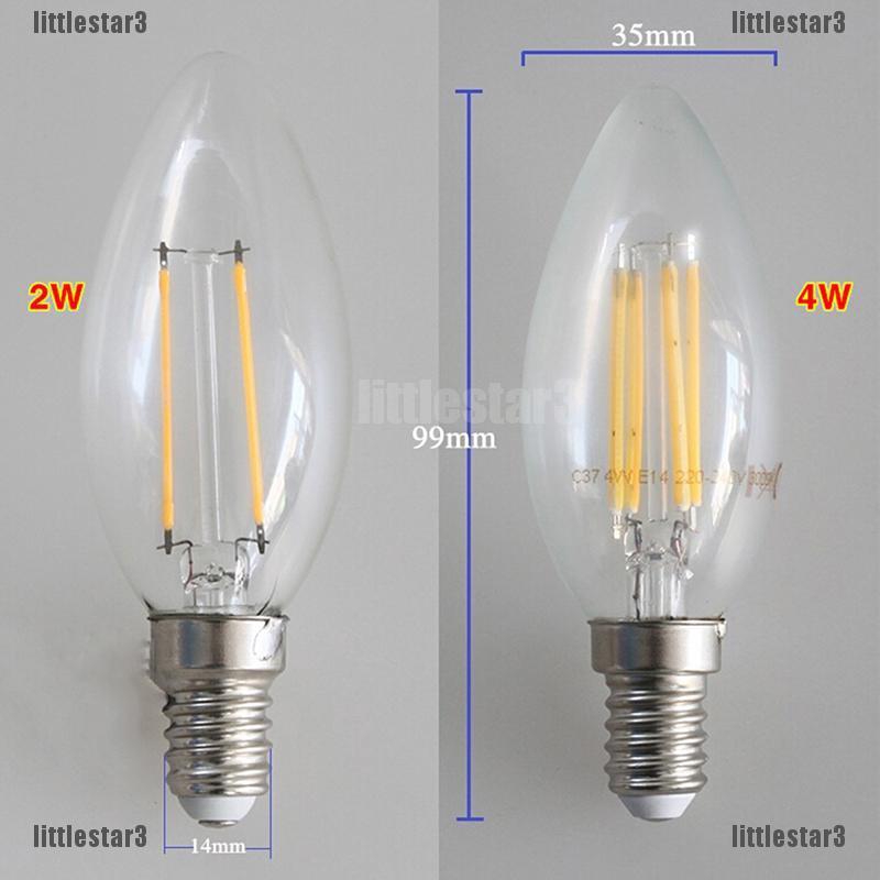 Bóng đèn LED E14 2 / 4W COB phụ kiện trang trí đèn sợi tóc