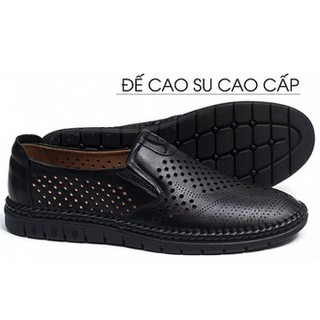 Giày Lười Da Nam - Giày Lỗ Mùa Hè - Giày Da Mùa Hè - Giày đục lỗ mùa hè