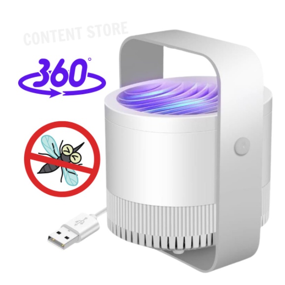 Đèn Bắt Muỗi, Bắt Côn Trùng Mosquito Killer Lamp Xoay 360 Cao Cấp, Đèn Bắt Muỗi Cảm Ứng Ánh Sáng, Quạt Hút Siêu Mạnh