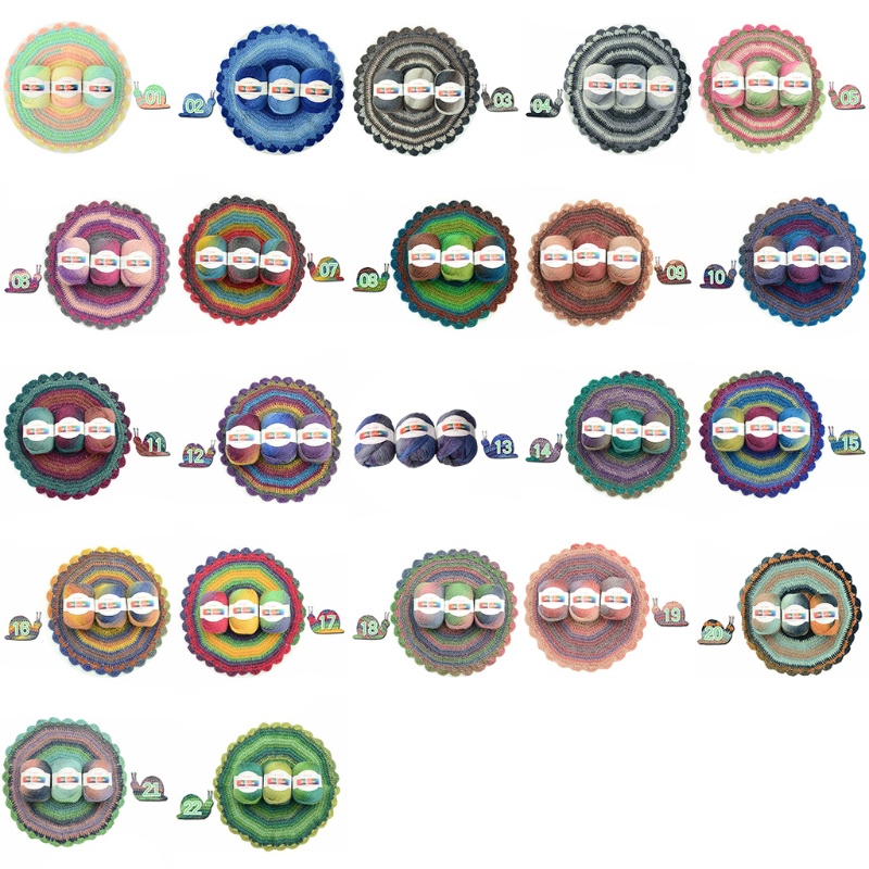 Cuộn Len Đan Khăn Choàng Màu Gradient Mềm Mại Diy