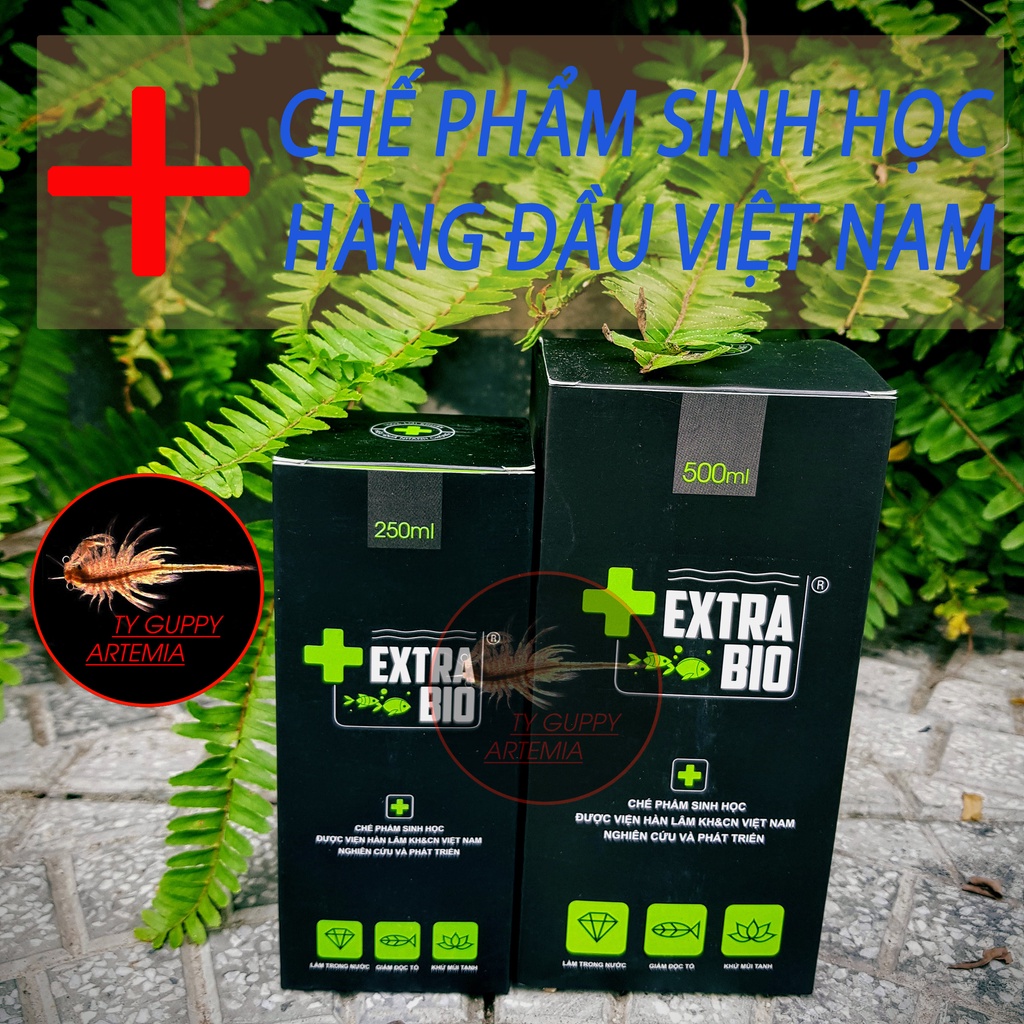 Vi Sinh Làm Trong Nước Bể Cá Extra Bio chai dung tích 250ml, 500ml và 1L