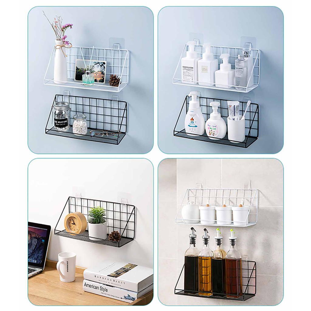 Giá Treo Tường JUJIAJIA Bằng Sắt Không Cần Khoan Tiện Dụng