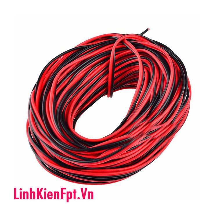 ⚡️FLASH SALE⚡️ Dây điện đôi đỏ đen nhiều lõi 24AWG cuộn 100m Giá rẻ nhất