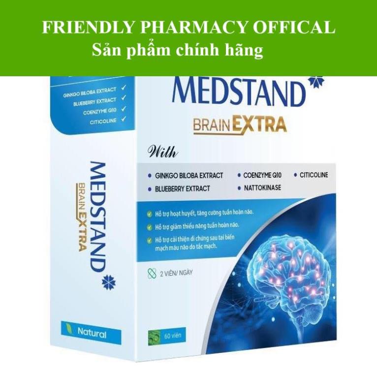 MEDSTAND BRAIN EXTRA – Hỗ trợ hoạt huyết, tăng cường tuần hoàn não, cải thiện di chứng sau tai biến mạch máu não (60V)