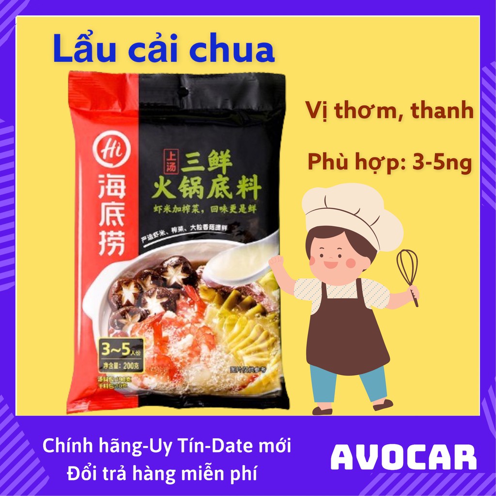Cốt Lẩu Tứ Xuyên - Cốt Lẩu haidilao Cải Chua
