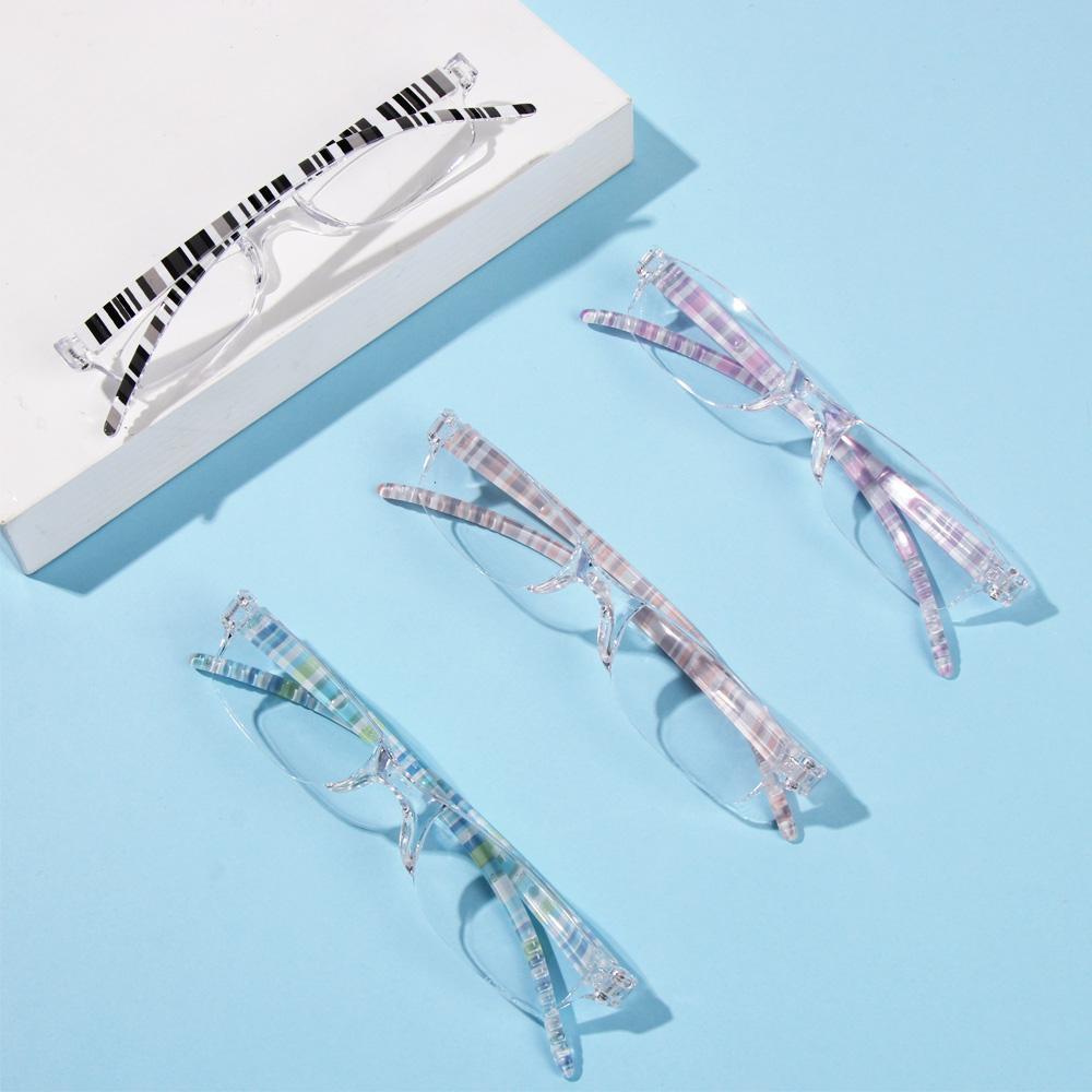 Kính Đọc Sách Gọng Kẻ Sọc Nhiều Màu Sắc Siêu Nhẹ Thoải Mái