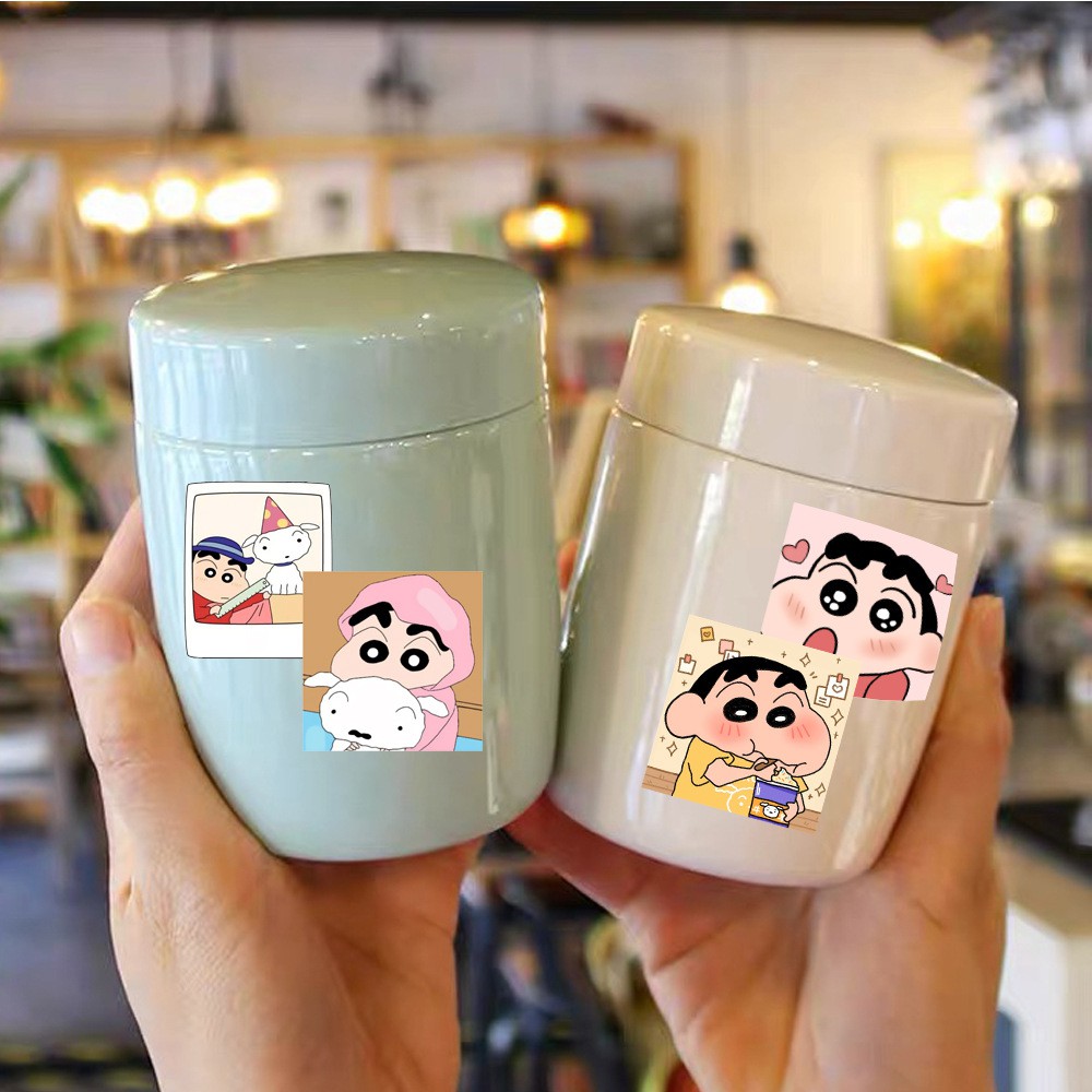 Set 50 Tấm Sticker Hoạt Hình Shin-Chan Dễ Thương Size Lớn Chống Nước MÃ ST2086