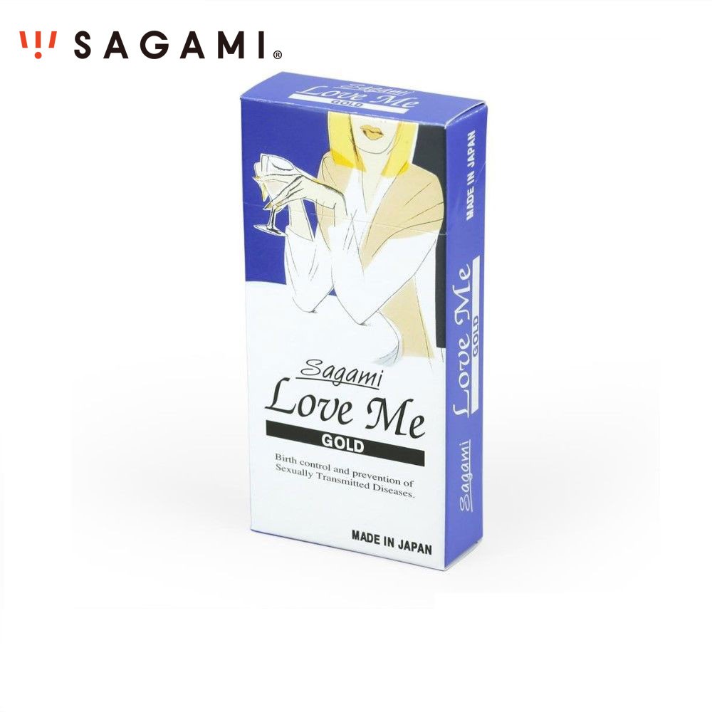 Bao Cao Su Siêu Mỏng Trơn SAGAMI LOVE ME GOLD - Chính Hãng Nhật Bản - Hộp 10c