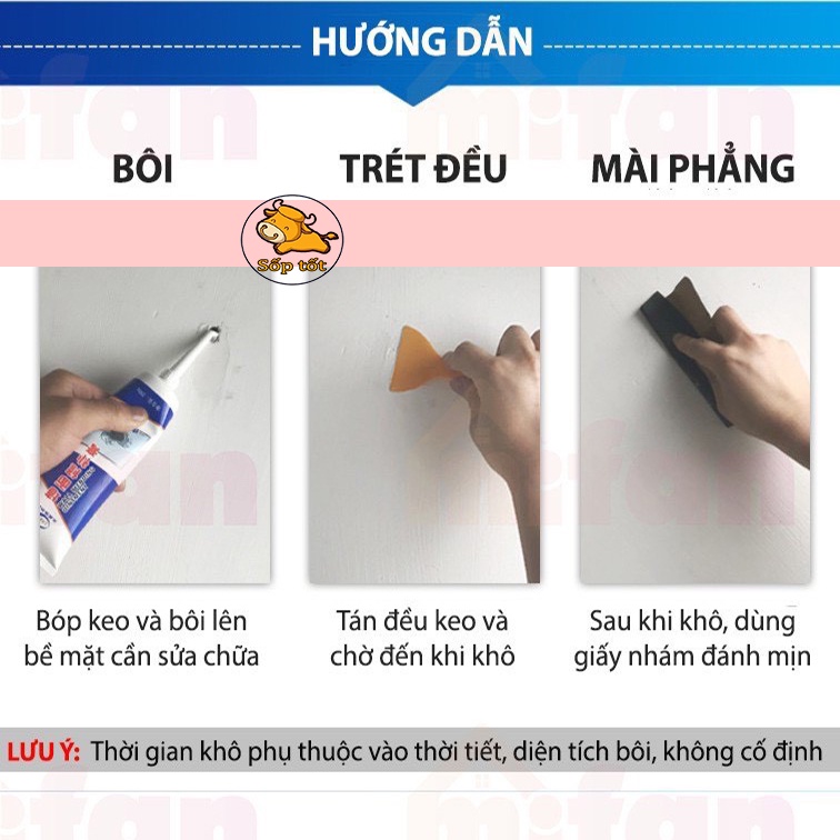 Keo dán tường vá lỗ thũng kẽ hở GD32