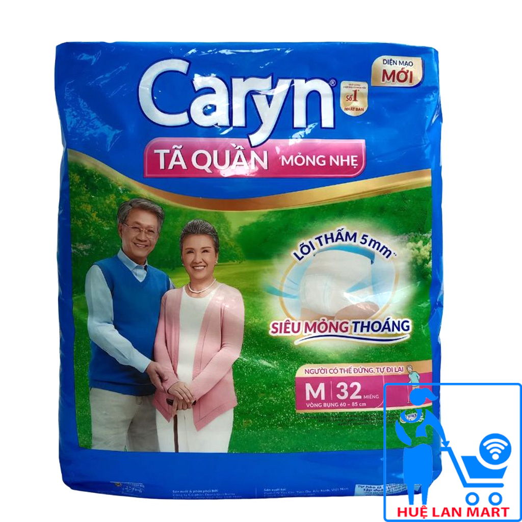 Tã Quần Người Lớn Caryn Mỏng Nhẹ Chống Tràn Size M32/ L28