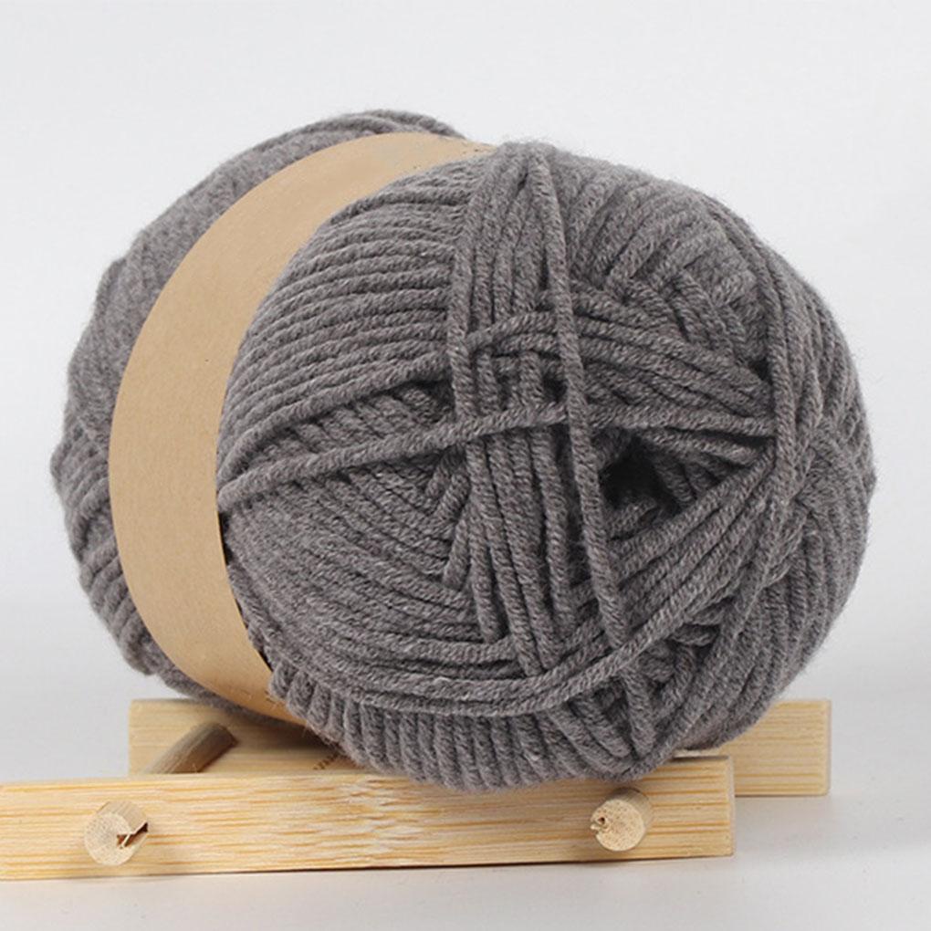 Cuộn Chỉ Đan Len 5 Sợi Cotton Sữa Dày Trung Bình Màu Sắc Trơn 50g